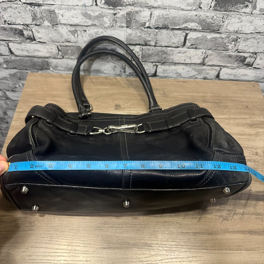 EUC Vintage Leather Coach Shoulder Bag Black - Picture 15 of 16